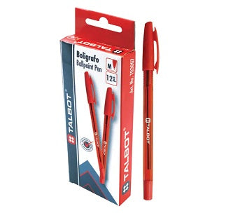 Caja de Boligrafo Talbot Ballpoint Pen - Rojo 12/1 T-03007