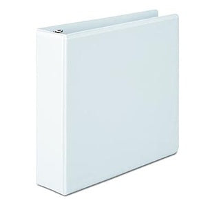 Carpeta 3 argollas con plástico frontal blanca 2"