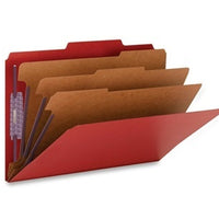 Folder Partition 8½x11 3 Partes 8 Divisiones - Rojo