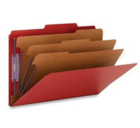 Folder Partition 8½x11 3 Partes 8 Divisiones - Rojo