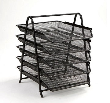 Bandejas de metal para escritorio 5/1 Negro