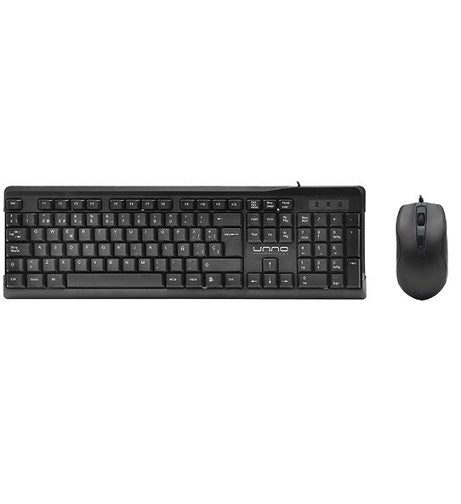 Combo Teclado y Mouse Español Alámbrico Unno KB6721BK