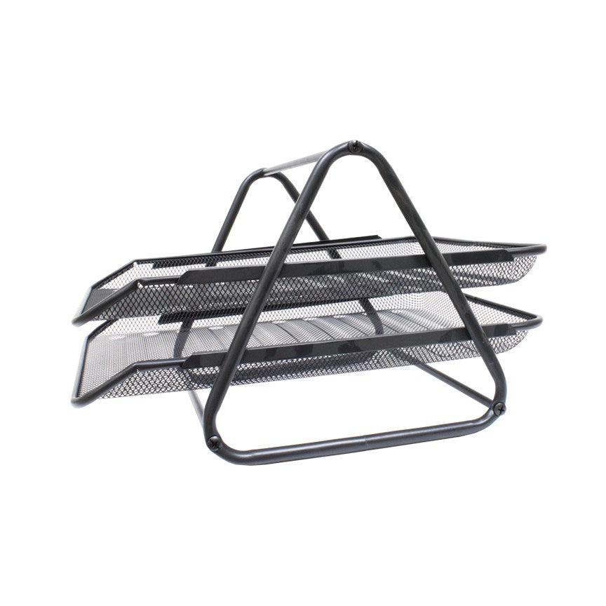 Bandejas de metal para escritorio 2/1 Negro – Suplidora Renma, S.R.L.