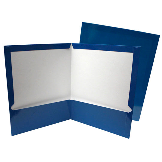Caja de Folder Satinado Azul Oscuro 25/1
