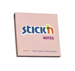 Notas Adhesivas (Post-it) 3x3 Rosado Pastel - Stick'n