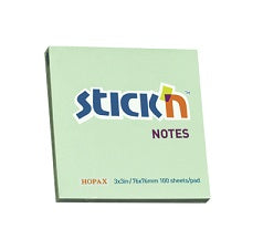 Notas Adhesivas (Post-it) 3x3 Verde Pastel - Stick'n