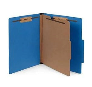 Folder Partition 8½x11 2 Partes/6 Divisiones - Azul Oscuro