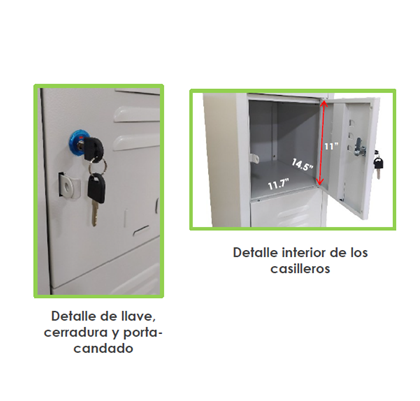 Locker Para Ropa Doblada 18 Puertas Metálico - Steelfile