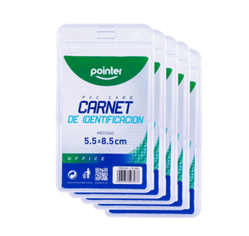 Porta Carnet Plástico Vertical