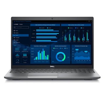 Laptop DELL PREC15-3580/15.6"- Webcam, intel Core i5 13va 3.4GHZ, 16GB DDR4-3200 MHZ, 256GB PCIe M.2 NVMe SSD, WIN11 PRO