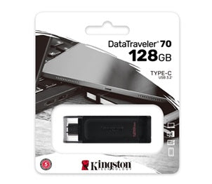 Memoria USB Tipo C 128 GB Kingston Datatraveler 70 - DT70/128GB