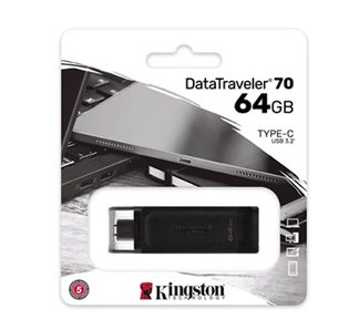 Memoria USB Tipo C 128 GB Kingston Datatraveler 70 - DT70/64GB