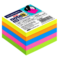 Notas Adhesivas (Post-it) 2x2 250 hojas 5/1 Neón - Studmark ST-05468