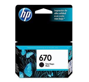 Cartucho de tinta HP 670 (CZ113AL) – Negro