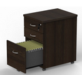 Archivo Laminado Modular 3 Gavetas Madera Oscura