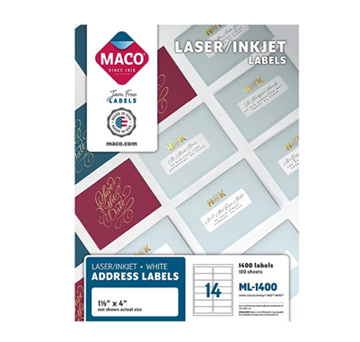 Label 1-1/3″ x 4″ MACO - ML-1400