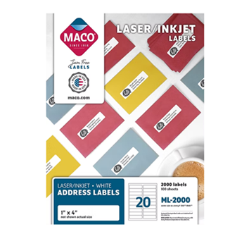 Label 1″ x 4″ MACO - ML-2000
