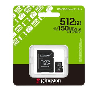 Memoria MicroSD Kingston 128 GB Clase 10 UHS-1 - SDCS3/512GB