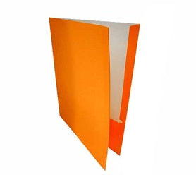 Caja de Folder Satinado Naranja 25/1