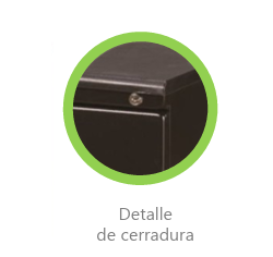 Archivo Laminado Modular 3 Gavetas Madera Oscura