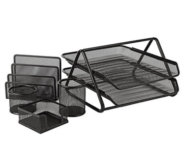 Set de Escritorio de Metal Negro 5/1 Talbot - T-40007