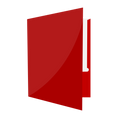 Caja de Folder Satinado Rojo 25/1