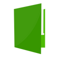 Caja de Folder Satinado Verde 25/1