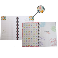 Agenda Juvenil Diaria 2026 Colores Surtidos - T-373