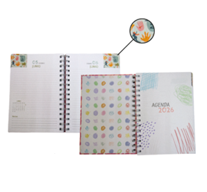 Agenda Juvenil Diaria 2026 Colores Surtidos - T-373