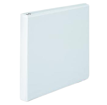 Carpeta 3 argollas con plástico frontal blanca 1/2"