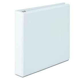 Carpeta 3 argollas con plástico frontal blanca 1"