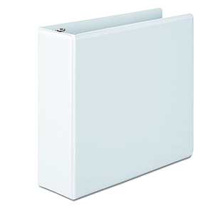 Carpeta 3 argollas con plástico frontal blanca 3"