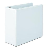 Carpeta 3 argollas con plástico frontal blanca 4"