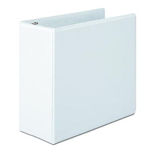 Carpeta 3 argollas con plástico frontal blanca 4"