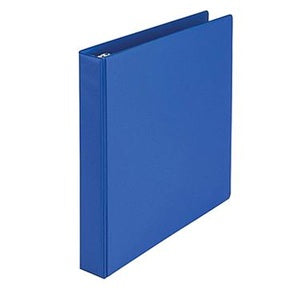 Carpeta 3 argollas con plástico frontal azul 1"
