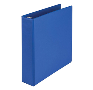 Carpeta 3 argollas con plástico frontal azul 2"
