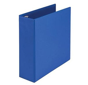 Carpeta 3 argollas con plástico frontal azul 3"