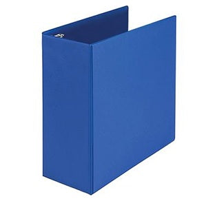 Carpeta 3 argollas con plástico frontal azul 4"