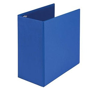Carpeta 3 argollas con plástico frontal azul 5"