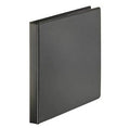 Carpeta 3 argollas con plástico frontal negra 1"