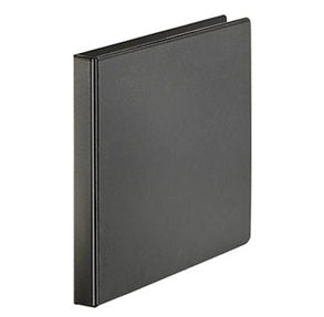Carpeta 3 argollas con plástico frontal negra 1"
