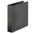 Carpeta 3 argollas con plástico frontal negra 2"
