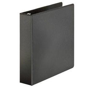 Carpeta 3 argollas con plástico frontal negra 2"