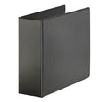 Carpeta 3 argollas con plástico frontal negra 4"