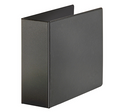 Carpeta 3 argollas con plástico frontal negra 5"