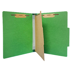 Folder Partition 8½x11 2 Partes/6 Divisiones - Verde Oscuro