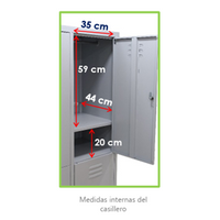 Locker Para Ropa Colgada de 4 Puertas Metálico - Steelfile