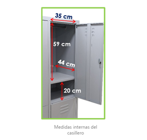Locker Para Ropa Colgada 6 Puertas Metálico - Steelfile