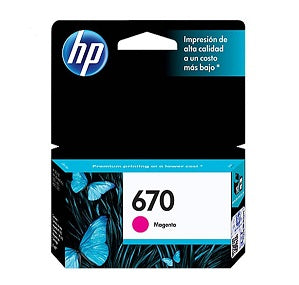 Cartucho de tinta HP 670 (CZ115AL) – Magenta