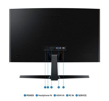 Monitor Gaming Samsung 24" Curvo - LS24D366GANXZ